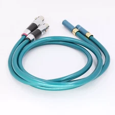 Pair OCC Copper Conductor Cord XLR to RCA HiFi Audio Extension Interconnect Wire