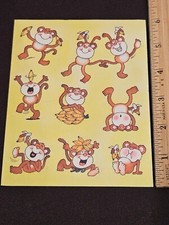 Vintage 80s Smell-O-Rific Scratch and Sniff Stickers - Banana Scent - One Sheet