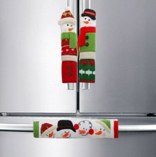 Snowman door handle covers, add a nice Christmas spirit to your kitchen