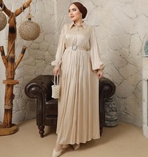 Luxurious Silk-Look Lining Long Sleeve Dress Perfect for Gorgeous Evening Wear-