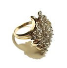 14k yellow gold 1.95ct SI1 VS2 G diamond cluster ring 11.6g estate vintage 8 — photo 3
