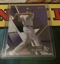 Topps Finest 2018 Purple Matt Olson Base SP/299 A’s All Star 2nd Yr Card 