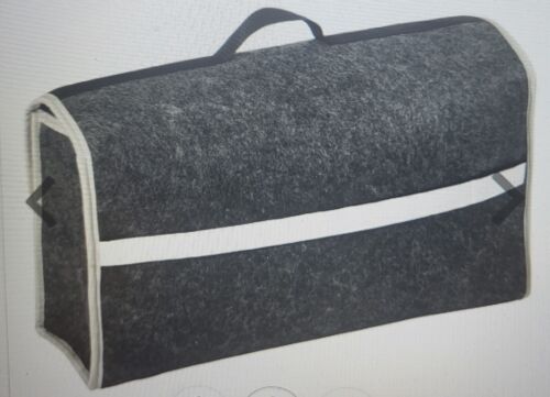 NEU. Autotasche grau/weiß für  den Kofferraum aus grauem Filz - Bild 1 von 3