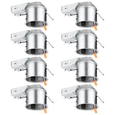 8-Pack 4 Inch IC Rated Remodel Shallow LED Recessed Housing Can