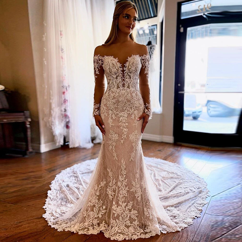 Pink wedding dress outlet mermaid