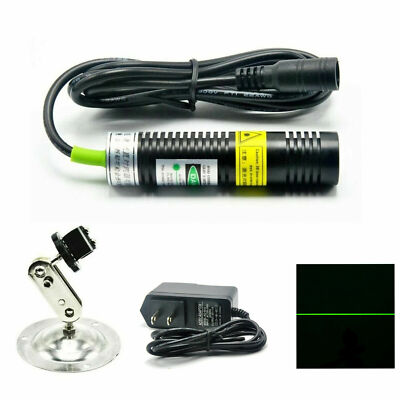 532nm Green Line Laser Module 100mW Locator +5V Adapter 18x75mmr & 18mm Holder