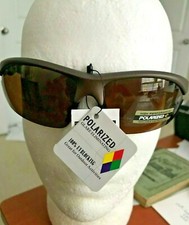 POLAR SPEX POLARIZED GLARE ELIMINATING 100 UV BLOCKING BROWN FRAMED SUN GLASSES
