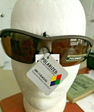 POLAR SPEX POLARIZED GLARE ELIMINATING 100% UV BLOCKING BROWN FRAMED SUN GLASSES