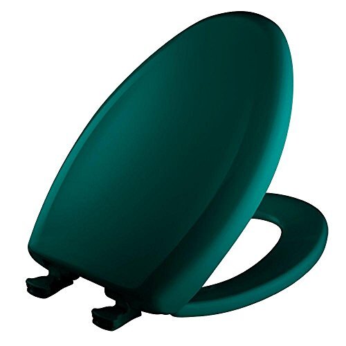 Bemis B1200SLOWT655 Elongated Plastic Toilet Seat in Teal with STATITE