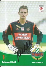 Raimund Hedl - Rapid Wiedeń - Karta z autografem - Piłka nożna
