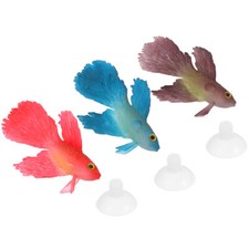 3PCS Silicone Goldfish Decors Decorative Fish Figures Lovely Aquarium Decors