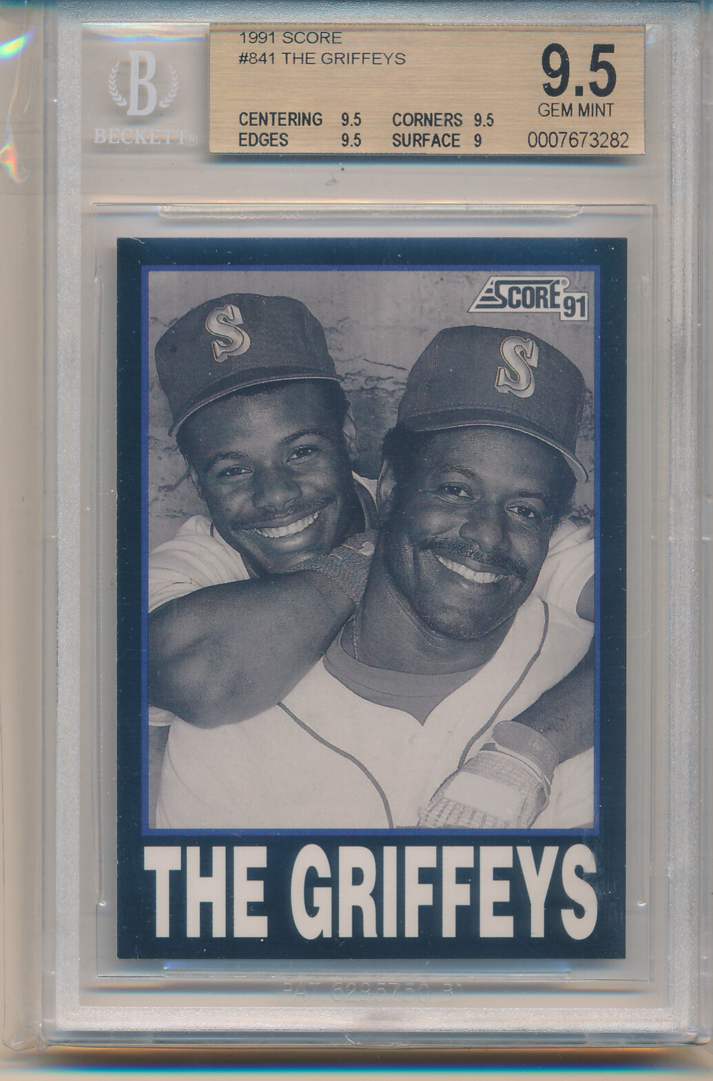1991 Score The Griffeys (#841) (Sub grades 3-9.5's/1-9) BGS9.5