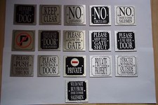 METALIC SELF ADHESIVE SIGNS FOR HOTEL, PUB, OFFICE, RESTAURANT, CAFE, B&B ETC..