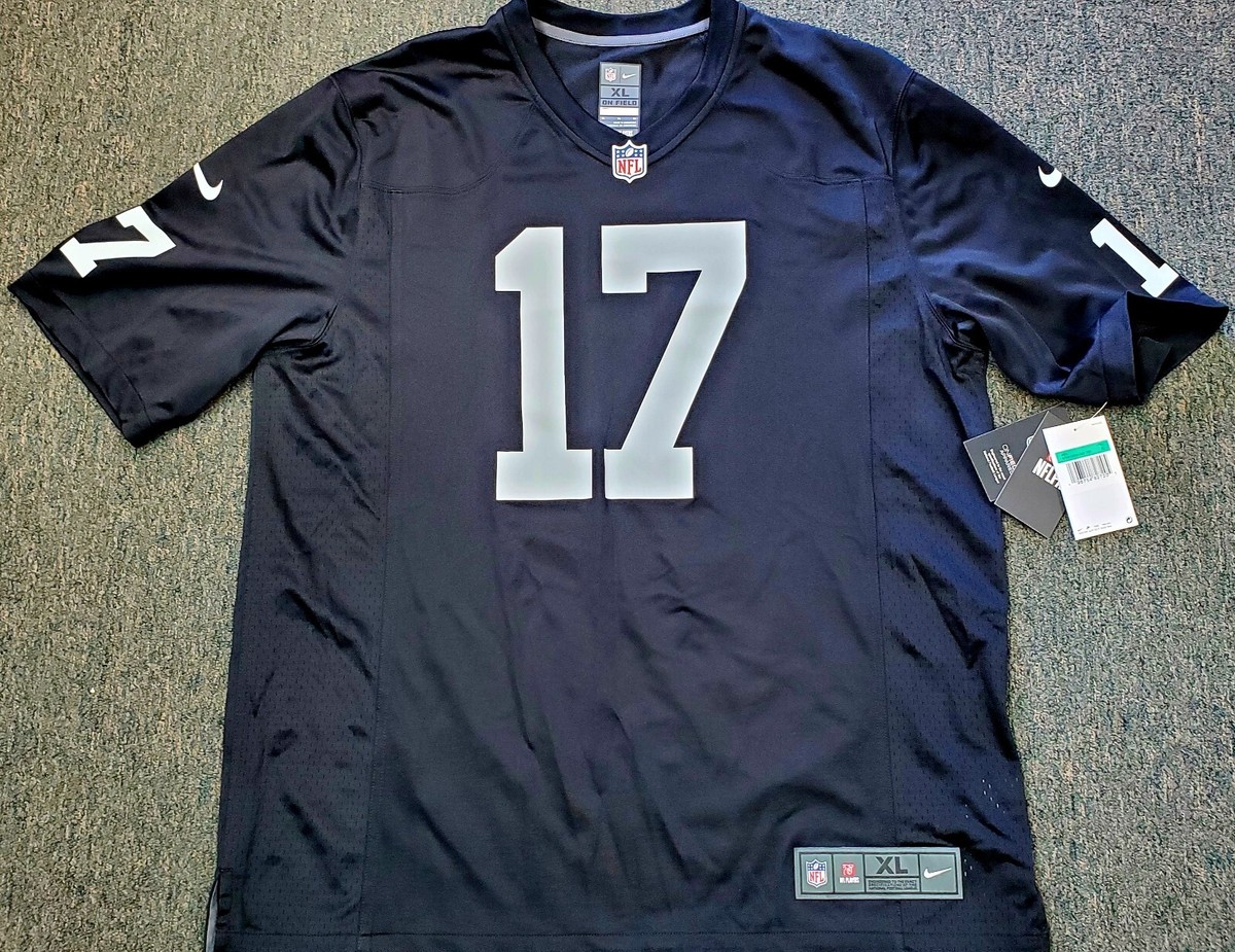 LAS VEGAS RAIDERS DAVANTE ADAMS #17 MENS OFFICIAL NIKE BLACK GAME
