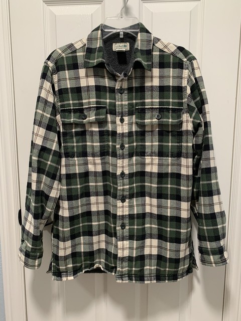 ll bean fleece button up