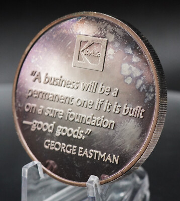 1st KODAK camera George Eastman Photography TONED JM 1oz 999