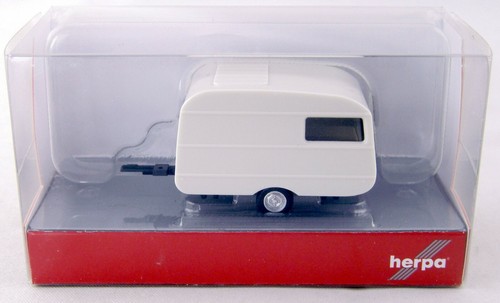 Remolque de camping Qek escala HO - blanco - Herpa #53099 | Zustand: New