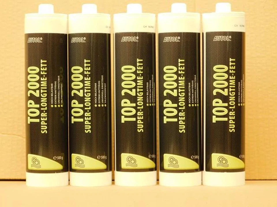 17,96€/l AUTOL TOP 2000 Super Longtime Fett 5 x 500 gr Kartuschen