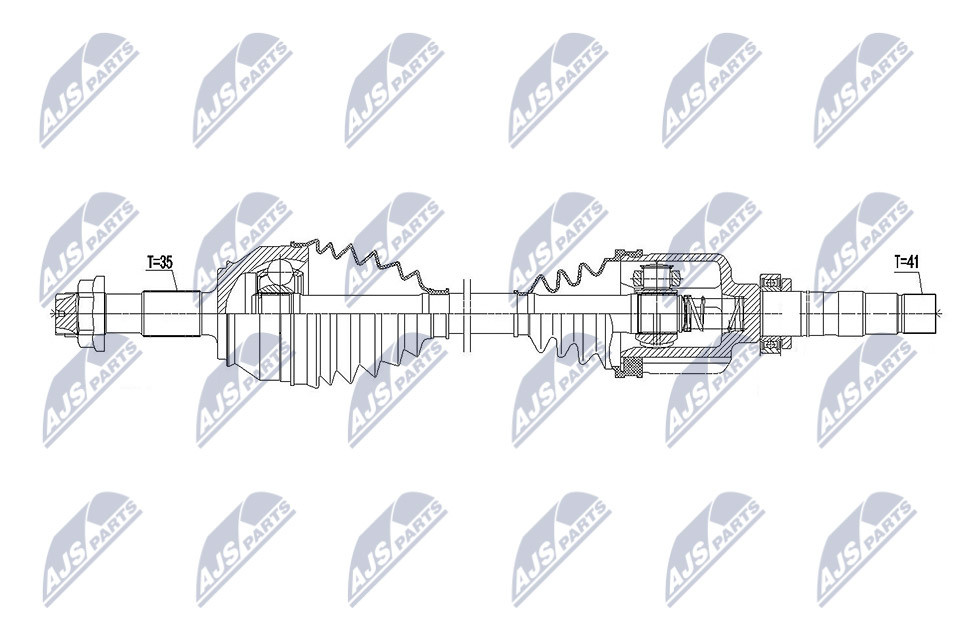 NTY NPW-FT-039 Drive Shaft for CITROËN,FIAT,PEUGEOT