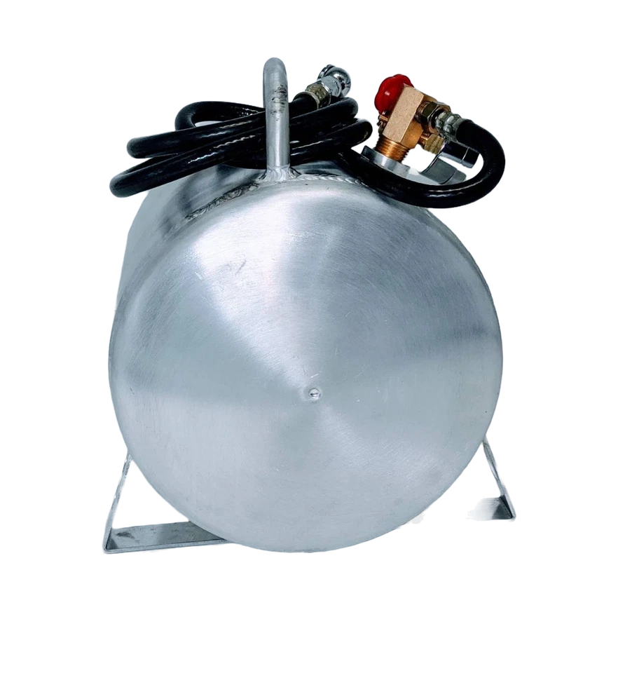 Tanque de aire de aluminio de 2,5 galones 120 psi con medidor de rendimiento Granatelli 900103 Foto 2 de 4