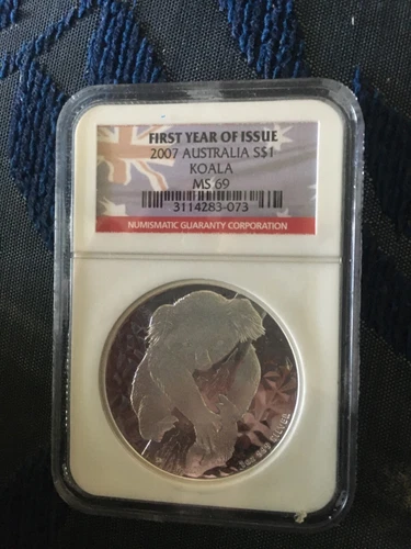 2007 NGC MS 69 Australia Koala one ounce silver first year of issue