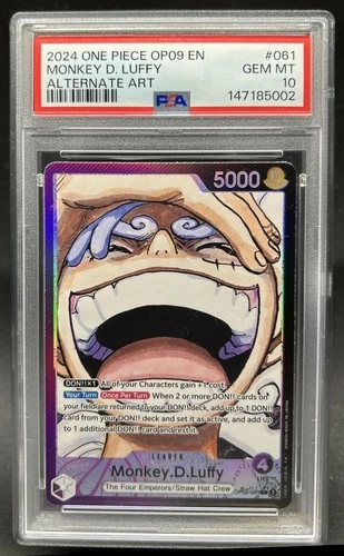 2024 One Piece Monkey.D.Luffy Leader Alt Art #OP09-061 PSA 10