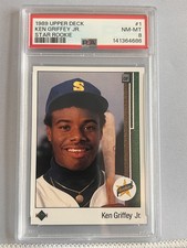 1989 Upper Deck Ken Griffey Jr Star Rookie #1 PSA 8 NEW SLAB