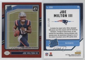 2024 Panini Donruss Optic Rated Red Prizm /125 Joe Milton III #255 Rookie RC