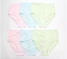 Breezies Set of 6 Original Cotton Brief Panties Soft Pack 8 New