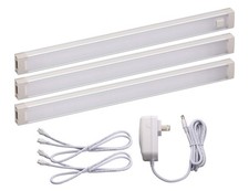 LED Under Cabinet Lighting Kit, 3-Bars, 9 Inches Each, DIY Tool-Free Installatio
