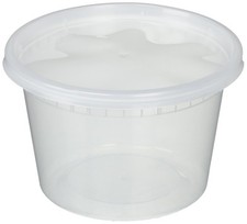 50 Ct Clear 16 Oz Heavy Duty Plastic Soup Deli Food Containers Set With Lids New