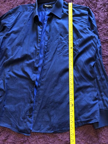 CAMICIA BALMAIN UOMO WMNS CASUAL ABBOTTONATA COLORE TAGLIA XL 43-44 unisex rara lusso - Foto 3 di 11