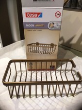 TESA MOON - Bronze. self-adhesive shower caddy in brushed bronze. New