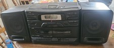 JVC PC-X105 STEREO DUAL CASSETTE CD PLAYER BOOM BOX READ DETAILS 