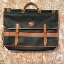 Sac Cartable Valise Toile Et Cuir Longchamp Vintage 52,5x37 X 19 CM