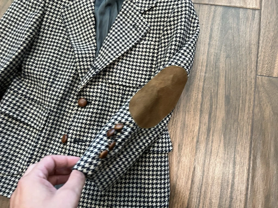 Blazer de lana ecuestre Polo Ralph Lauren vintage niños 8 parches en el codo EE. UU. ¡Como nuevo! Foto 4 de 4