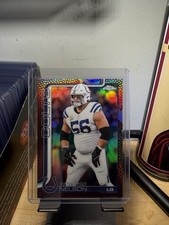 2025 Topps Chrome Football Quenton Nelson Football Leather Parallel SP COLTS