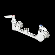 T&S Brass B-0131-LN-CR-SC 8" Wall Mount Workboard Pre-Rinse Faucet