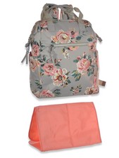 Baby Essentials Baby Girls' 7-Pocket Diaper Backpack Color: gray/black Size: one