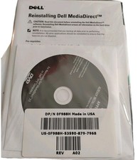 Dell MediaDirect 3.5 Reinstallation Disc and Manual Unopened Free Shipping