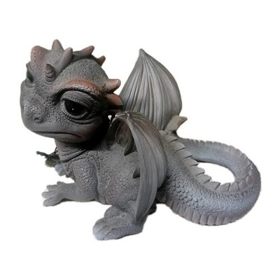 Neu Vivid Arts Baby rot grau Drache Haustier Kumpel Ornament L 17 cm