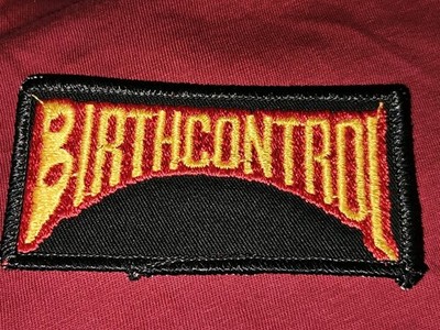 Birth Control Aufnäher Patch   70er o. 80er Vintage  Sammlungsauflösung Orange 