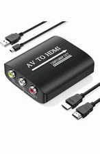 AV to HDMI Converter with HDMI Cable,RCA to HDMI Converter for PS1,PS2,PS3,Xb...