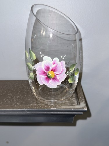 Vintage 3er Set handbemalte Blumen Votivkerzenhalter - signiert - 3 Größen - EUC - Bild 2 von 15