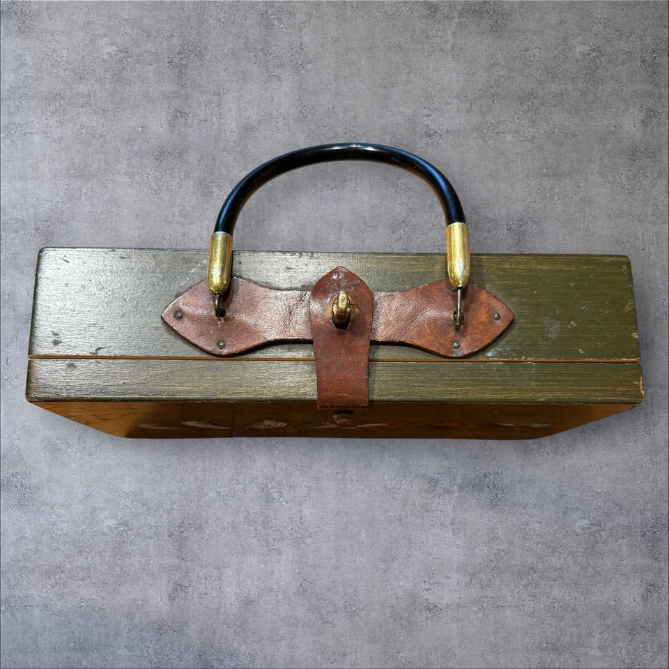 Cartera de madera original Enid Collins 1966, para los pájaros, Collins de Texas Foto 4 de 4