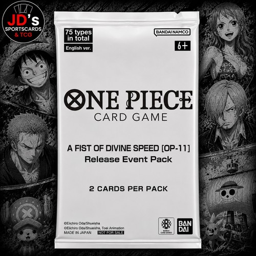 One Piece Card Game OP-11 A Fist of Divine Speed Sealed Release Event Packs