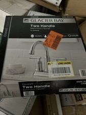 Home NEW! GLACIER BAY Oswell 4 in. Centerset Double Handle Bathroom Faucet Chrome