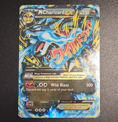 M Charizard EX Ultra Rare Holo 69/106 Flashfire Pokémon Card 2016