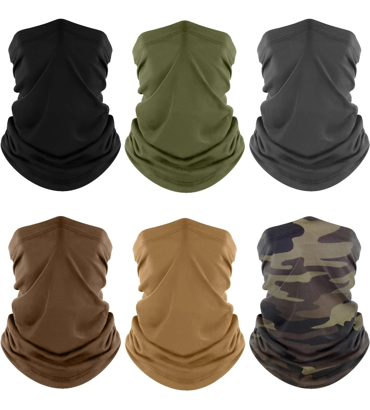 Neck Gaiter, 6 Pack Cooling UV Protection Bandana Face Mask Gator Scarf for M...