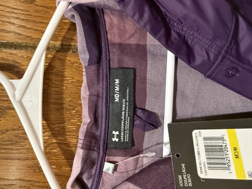 Camicia Under Armour donna media a quadri con cappuccio leggera bottoni a pressione outdoor - Foto 4 di 4